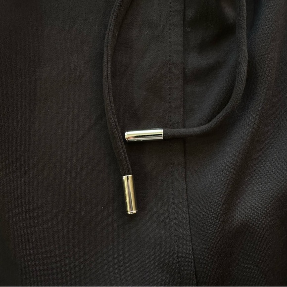 Jones & Co Black Tunic 2X Cowl Neck Buttery Soft Drawstring Long Sleeve - Picture 5 of 9